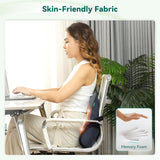 Cuscino ergonomico di supporto lombare Snailax con massaggio e calore, cuscino per la schiena shiatsu in memory foam, cuscino per il sedile con 3 intensità di massaggio | 2 livelli di calore | 3 timer | postura seduta comoda
