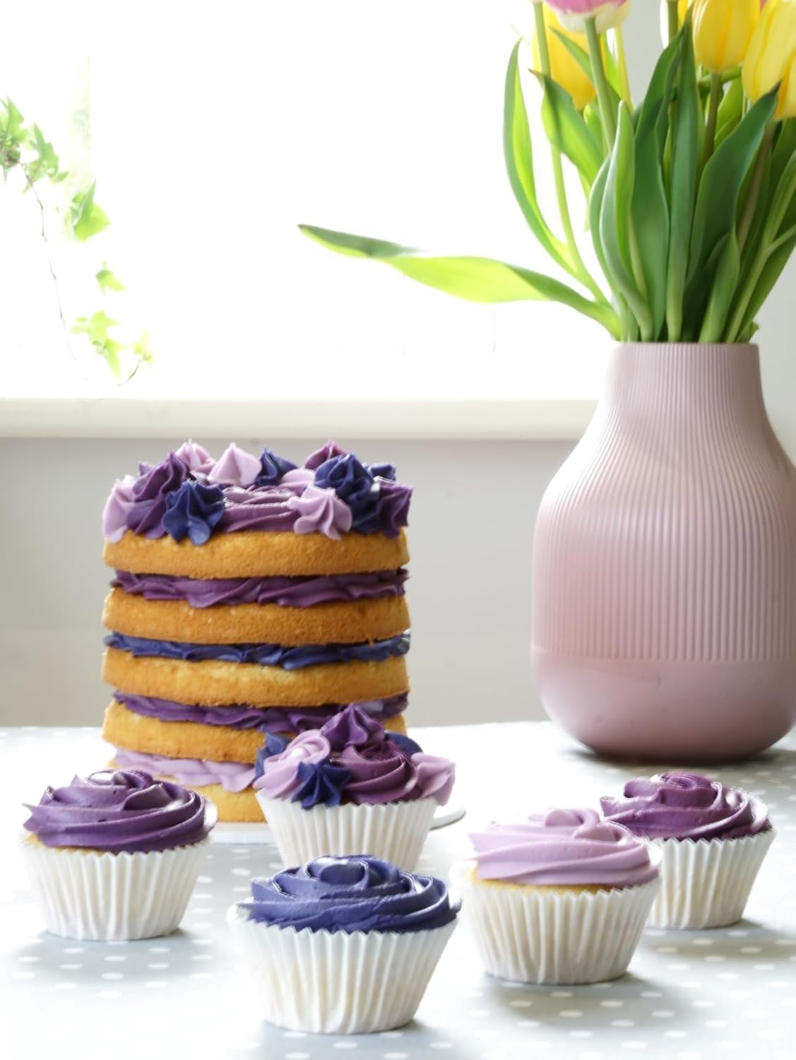 Sugarflair Pasta Coloranti Alimentari Viola Set di 4 Coloranti Alimentari per Pasta Fondente Marzapane Pasta di Zucchero Crema di Burro e Altro: Viola, Lavanda, Viola Uva, Viola Scuro - Set di 4