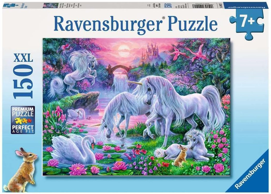 Puzzle per bambini Ravensburger - 10021 Einhörörner Im Abendrot - Puzzle fantasy per bambini dai 7 anni, con 150 pezzi in formato XXL Puzzle Naty Shop Titolo predefinito