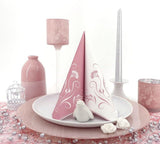 Appartina Elegantia 40X40 cm Tovaglioli Airlaid Simil Tessuto, Tovagliolo Nuziale di Alta Qualità, Tovaglioli Nuziali Simil Tessuto Tovaglioli Usa E Getta per Varie Occasioni (Rosa Antico)