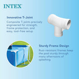 Intex 28271NP - Piscina fuori terra rettangolare con telaio, 2282 L, acciaio e PVC, blu, 260x160x65 cm