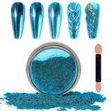 Chrome Nagel Pulver Spiegel Effekt Metallic Staub Holographische Glitter Glasierte Maniküre Dekoration Pigment riflettente per lo smalto gel fai da te Nail Art, Harz Handwork, Geschenke Für Gold