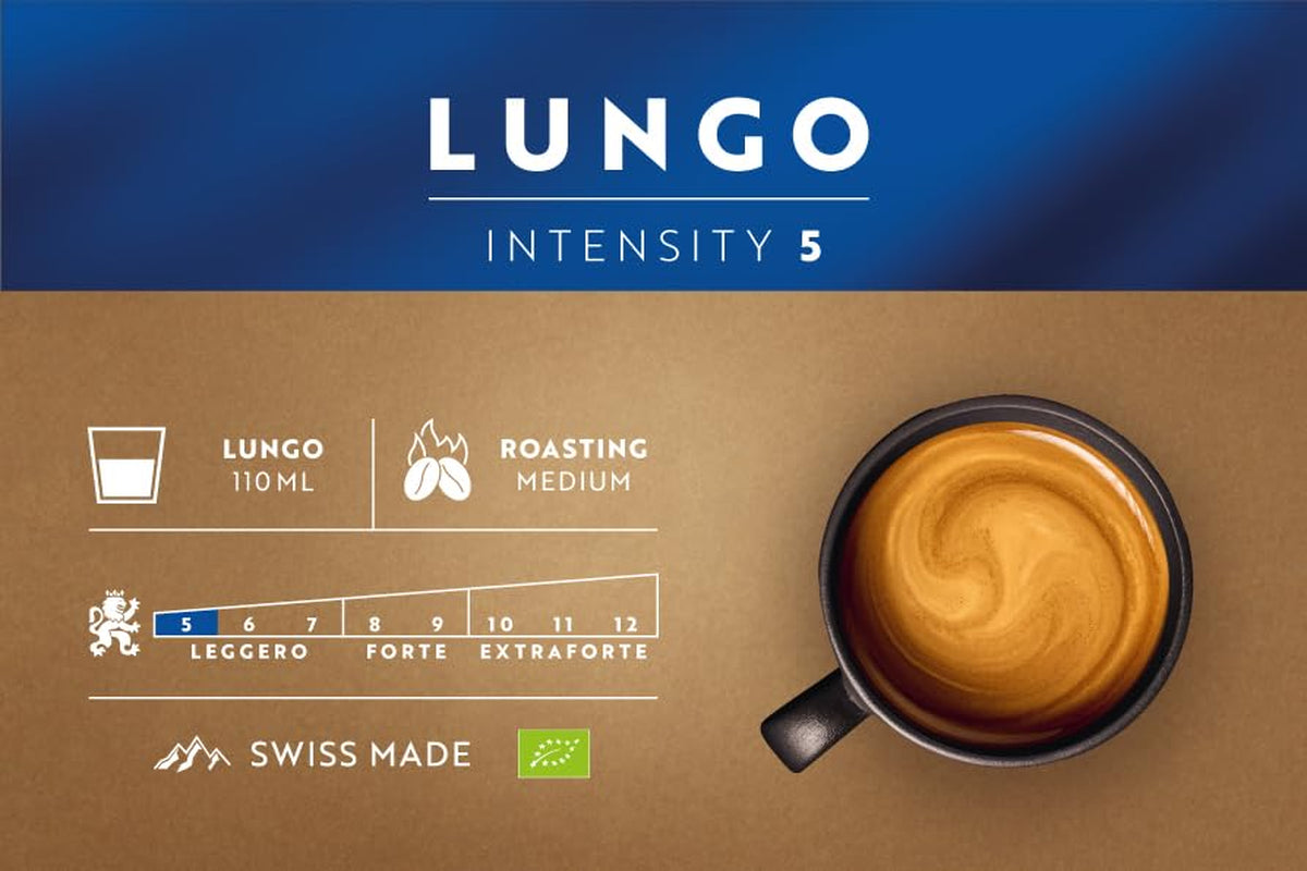 Café Royal Professional Pads, Bio Lungo, 50 cialde compatibili Nespresso (R) Professional per ufficio e gastronomia, bio e commercio equo e solidale zertifiziert, 100 centesimi di Arabica, intensità 5