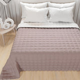 PETTI Artigiani Italiani - Copriletto singolo, copriletto double face, copriletto primaverile, blu notte, bianco, 100% Made in Italy
