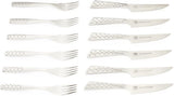 Set bistecca Weber Deluxe, 6 pezzi, design monoblocco in acciaio inox, extra affilato, manico ergonomico Kitchen Naty Shop