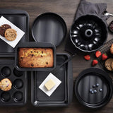 Masterpro Foodies - teglie per 6 muffin - Distribuzione uniforme del calore - In acciaio al carbonio - Fondo antigrippaggio - Removibile e facile da lavare Teglie e stampi Naty Shop