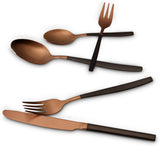 Set posate Echtwerk Positano Due-Bronze, Black Edition, 20 pezzi, 4 persone Kitchen Naty Shop