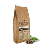 COFFEE CRUISE Santos Kaffeebohnen 1kg - Mittlere Röstung - Aroma Caramel - Für All Kaffeemaschinen - 100% Arabica