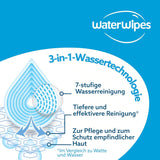 Salviette umidificate WaterWipes Sensitive+ Hydrating Boost, salviette idratanti, 720 unità (confezione da 12), 3 in 1 per pulire, curare, idratare, acqua di aloe vera al 99%, salviette per neonati senza profumazione