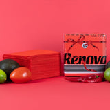 Tovaglioli di carta Renova, etichetta rossa rossa - 70 tovaglioli
