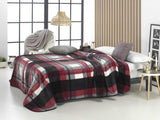 MANTAS MORA Coperta stampata, grande volume, 100% poliestere, 450 G/M², morbida, per autunno/inverno, Design Harmony K60, 260 X 240 cm, per letti da 160/180 cm, blu Piumini e trapunte Naty Shop Grigio 260X240Cm - Cama De 160/180Cm
