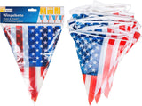 HEKU 191 pz. Set Party USA I Piatti di Carta Ø23Cm, Bicchieri Rossi, Tovaglioli 3 Veli 33X33Cm, Scegli Decorazioni, Catena Gagliardetti 10M I Perfetto per feste a tema e festività nazionali