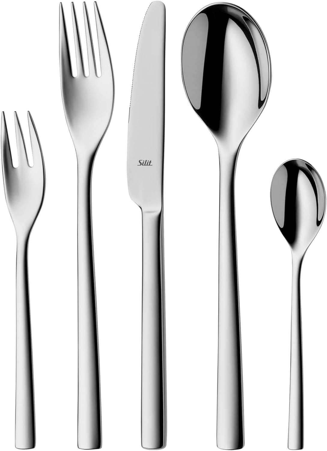 Set posate Silit Trend 6 persone, 30 pezzi, coltelli monoblocco, inox Crominox Cucina Naty Shop