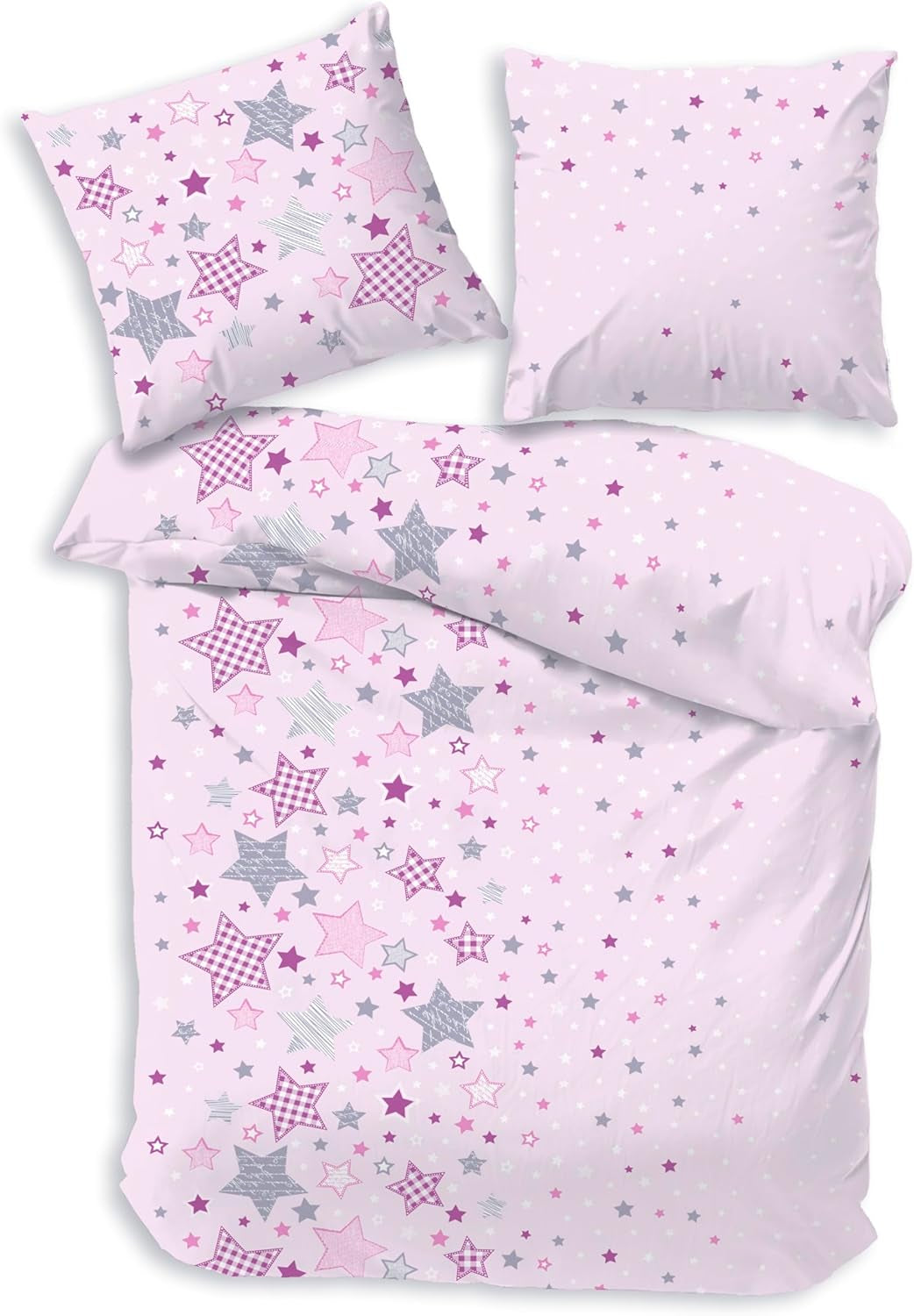 Biancheria da letto per bambini, stelle rosa, 100% cotone Biancheria da letto - bambini Naty Shop Titolo predefinito