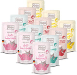 MjAMjAM - Cibo umido premium per gatti - Pacchetto benessere Manzo, confezione da 12 (12 x 125 g), senza cereali con carne extra