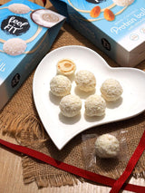 Praline al cocco senza zucchero con mandorle, Feel FIT, senza zuccheri aggiunti, 17% proteine, 63 g