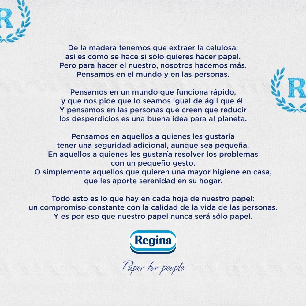 Regina Maxi Roll - 4 rotoli di carta igienica, 500 fogli 2 veli per rotolo, più di tre volte un rotolo standard, imballaggio in plastica riciclata al 60%, carta certificata Fsc al 100%