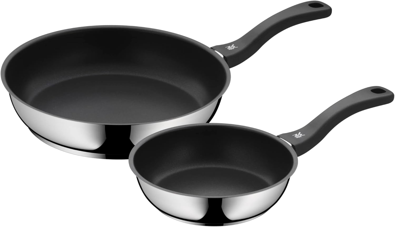 WMF Devil, induzione, acciaio inox rivestito Cromargan, manico in plastica Pentole e Padelle Naty Shop 28 Cm + 2 Cm
