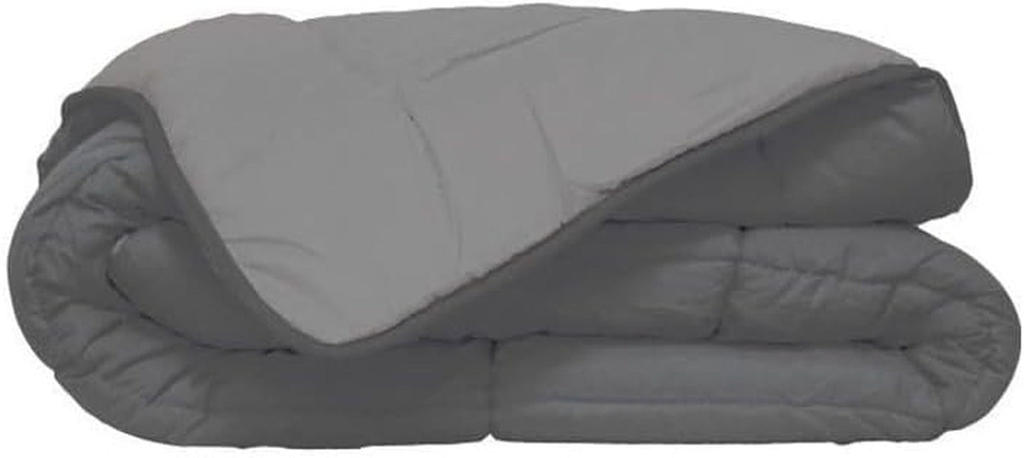 Copripiumino Poyet Motte Calgary Poliestere Acciaio/Argento, Poliestere, Acciaio/Argento, 220X160X1 Cm Piumini e Trapunte Naty Shop 240X220X1 Cm