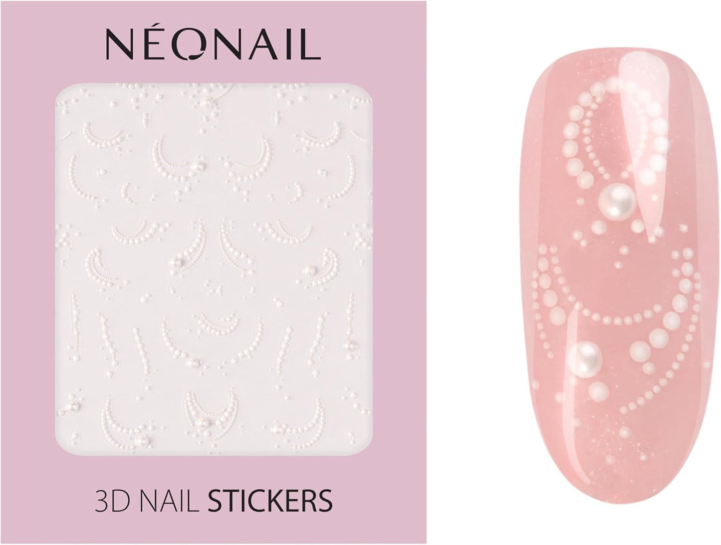 NÉONAIL Nagelstickers 3D - 61 Muster - Nail Charms - Nägel Selber Machen - Nails - Nageldesign - Accessori - Nailart - Nail Art Zubehör - Nagel Deko - Nagelschmuck - Dekoration Nageldesign - Weiß