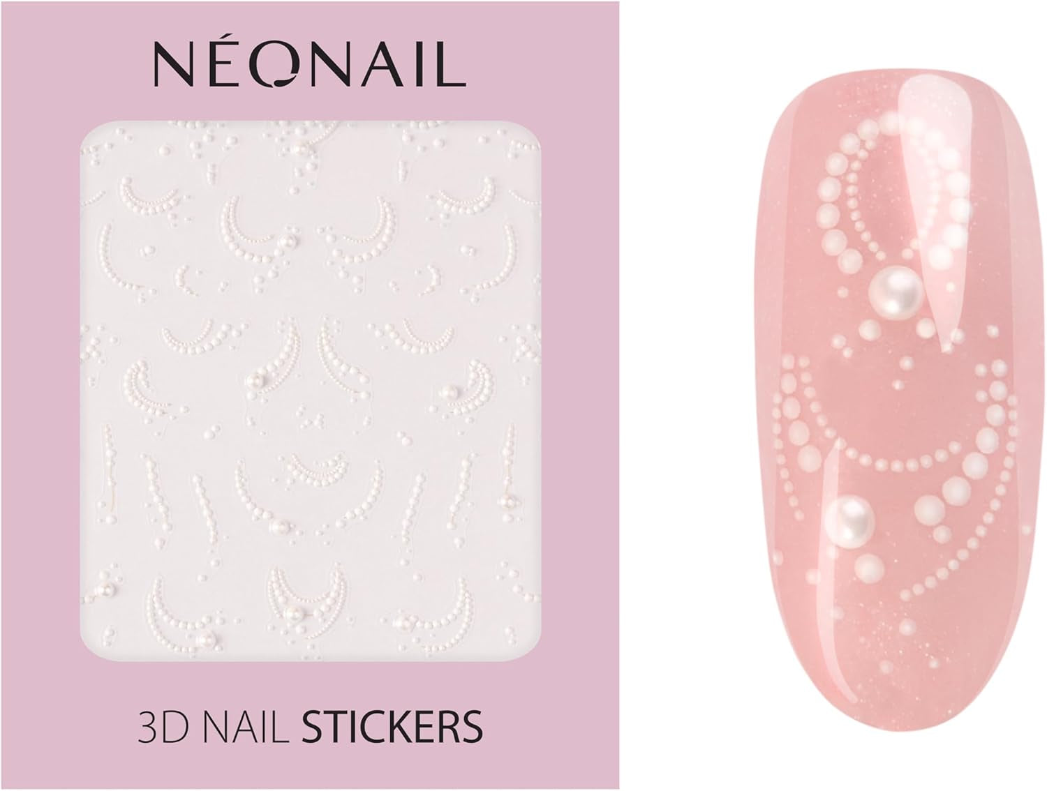 NÉONAIL Nagelstickers 3D - 61 Muster - Nail Charms - Nägel Selber Machen - Nails - Nageldesign - Accessori - Nailart - Nail Art Zubehör - Nagel Deko - Nagelschmuck - Dekoration Nageldesign - Weiß
