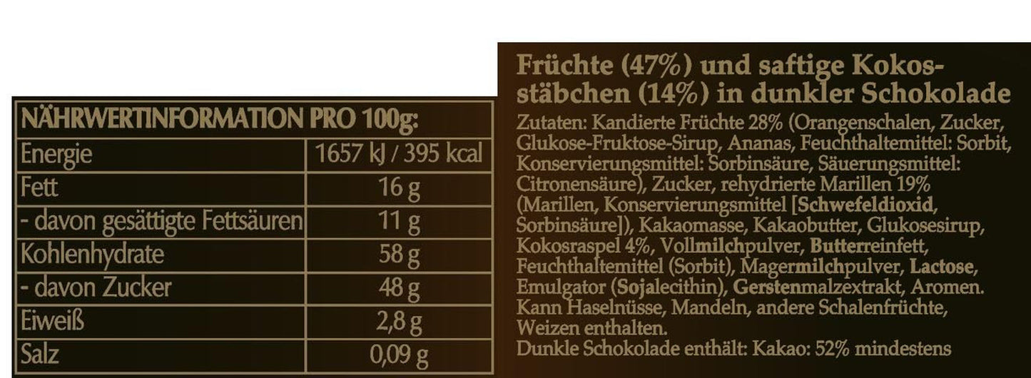 Hofbauer Vienna frutta ricoperta di cioccolato, 1 kg