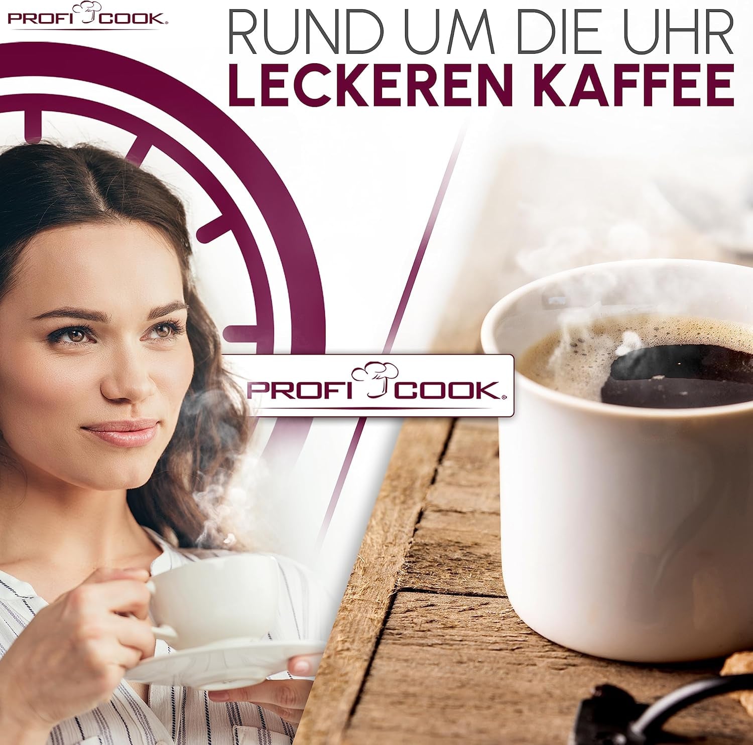 Macchina da caffè Profi Cook | 8-10 tazze | Temporizzatore | Controlli tattili con sensore | Caraffa termica a doppia parete da 1,2 litri | Sigillo di sapore | Caffettiera con filtro in acciaio inox | PC-KA 1191