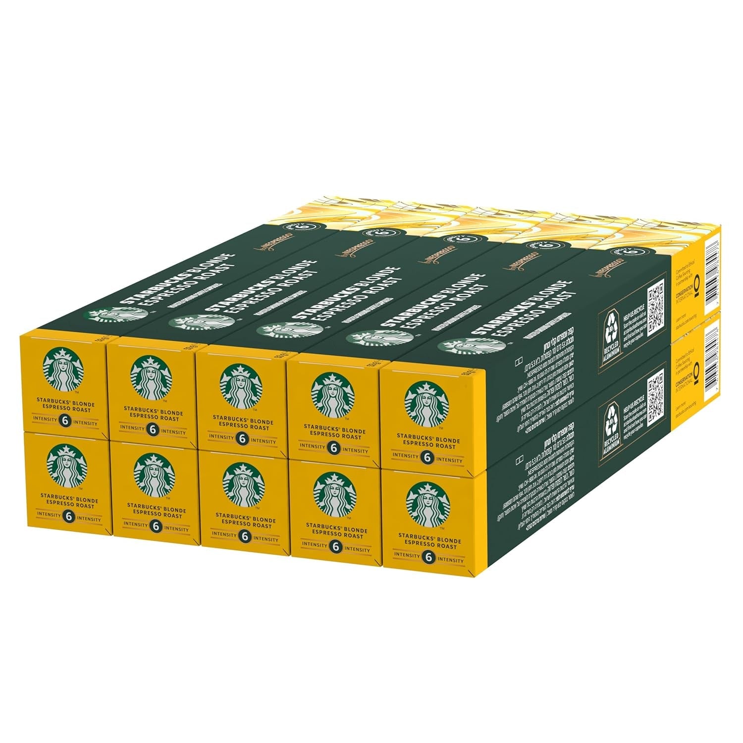 STARBUCKS Blonde Espresso Roast di Nespresso, Helle Röstung, Kaffeekapseln 10 x 10 (100 Kapseln)