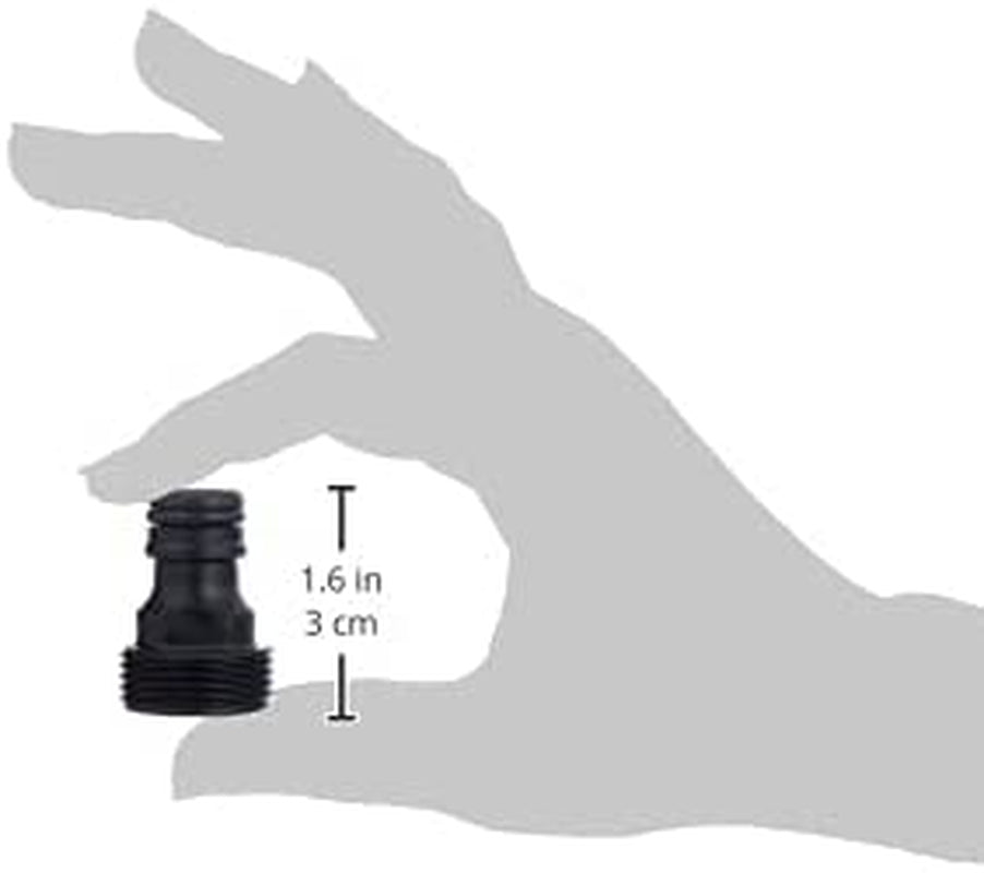 Adattatore per dispositivi Gardena: Collegamento al sistema originale Gardena per dispositivi di irrigazione con filettatura interna, adatto per filettatura 26,5 mm (G 3/4"), in scatola (2921-20), Nero