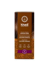Tintura per capelli alle erbe GOLDBRAUN khadi, tinta per capelli dall'ambra brillante al castano dorato morbido e brillante, tinta per capelli naturale alle erbe al 100%, naturale e vegana, cosmetici naturali certificati, tintura per capelli Naty Shop da 100 g