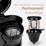 Caffettiera Clatronic® da 1 tazza | Macchina per caffè espresso perfetta per single | Macchina per caffè espresso con filtro, inclusa tazza in ceramica | Piccola macchina per caffè espresso con filtro, ideale per i viaggi | KA 3356