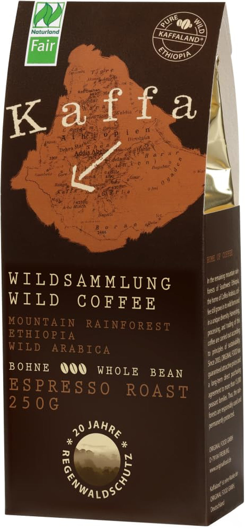 Espresso biologico tostato, chicchi interi (6 x 250g)