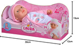 Simba 105140020 - My Love Baby Talk, bambola dal corpo morbido con occhi assonnati in una graziosa tuta, emette 24 suoni da bambino, 30 cm, bambola per bambini dai 2 anni