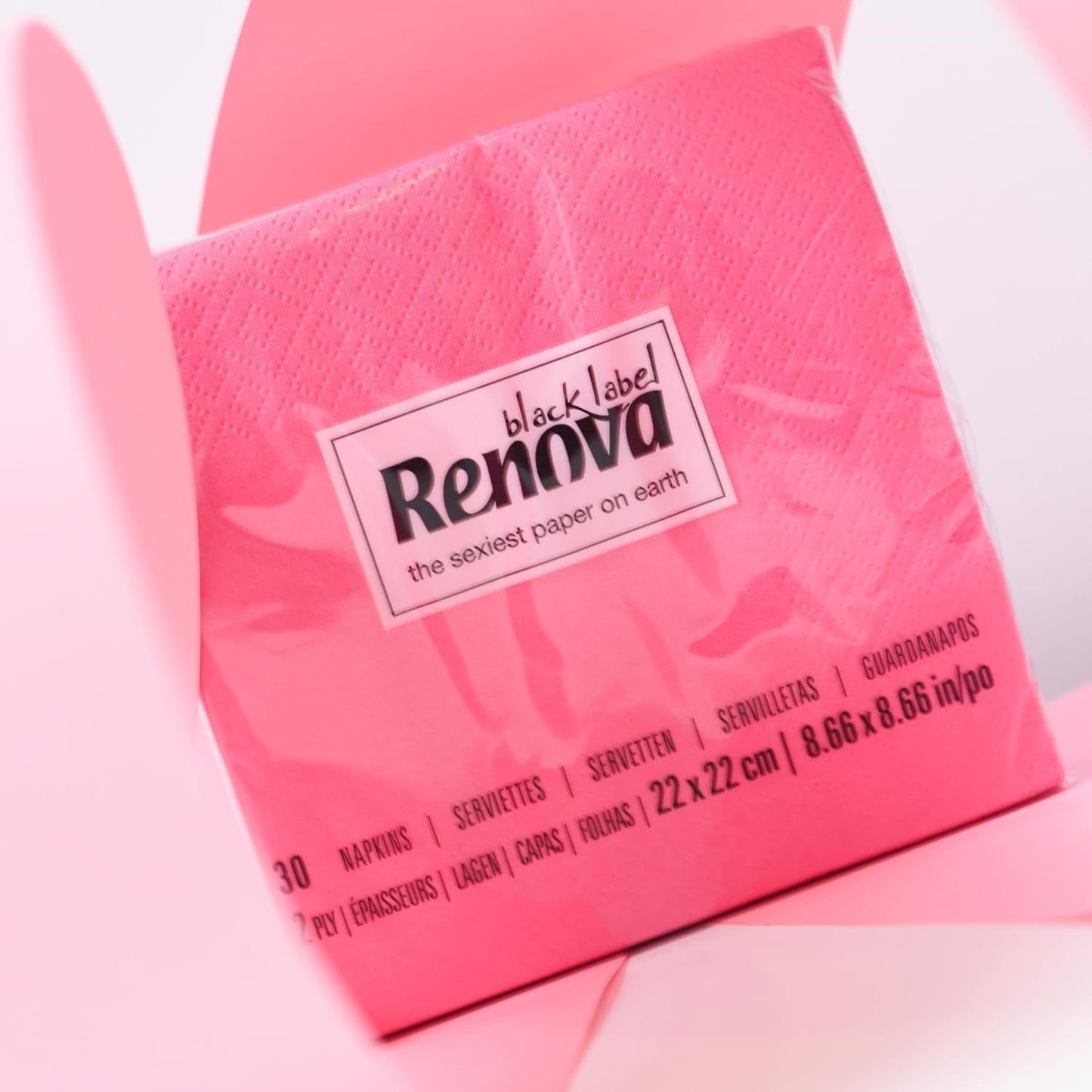 Tovaglioli da cocktail Renova, fucsia, 30 tovaglioli