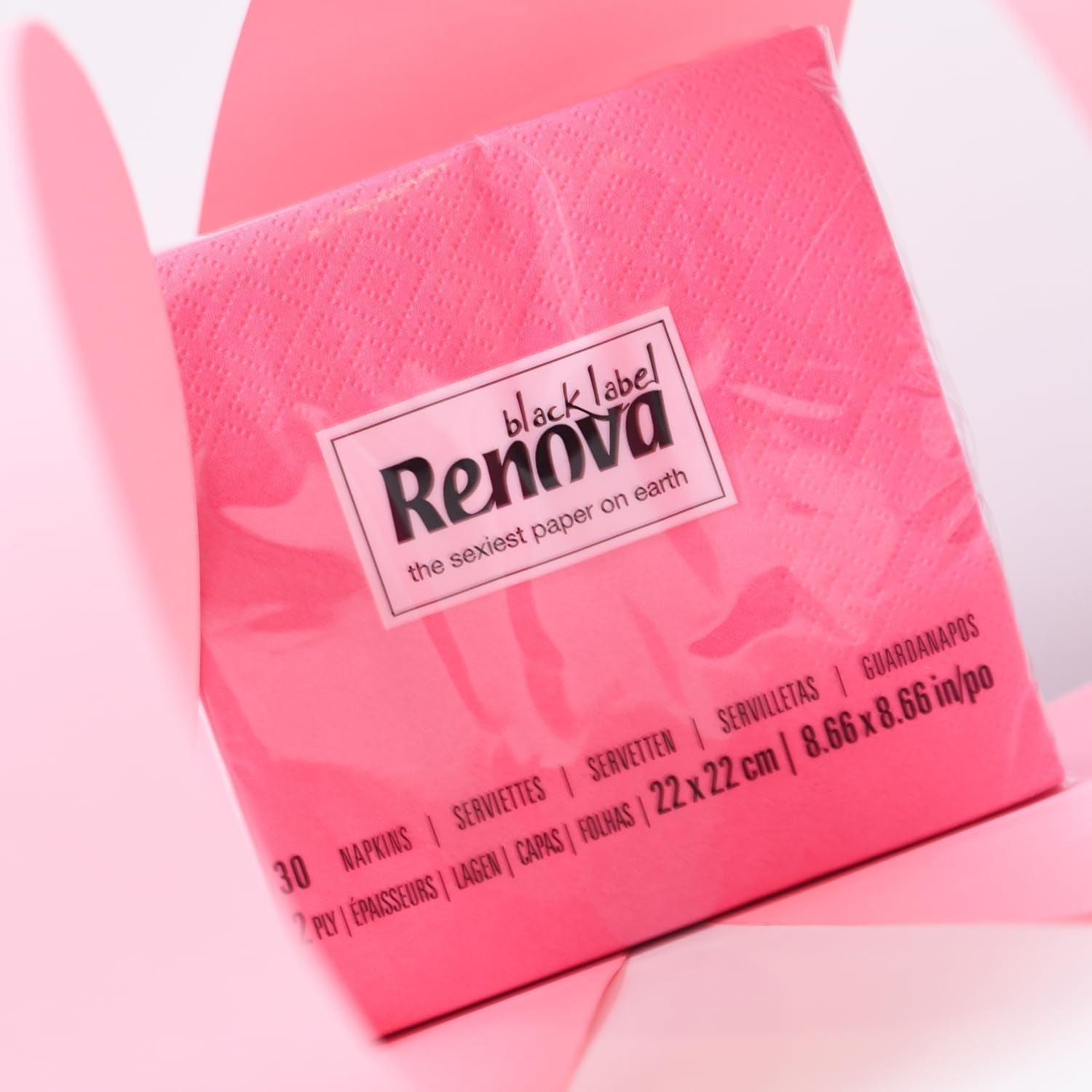 Tovaglioli da cocktail Renova, fucsia, 30 tovaglioli