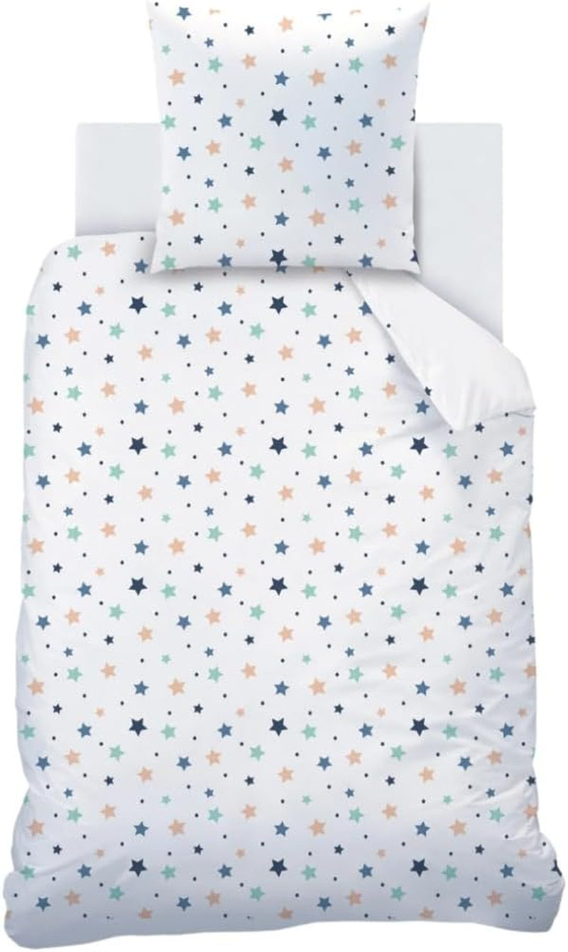 Set biancheria da letto per bambini, reversibile, Stars Bedding - bambini Naty Shop