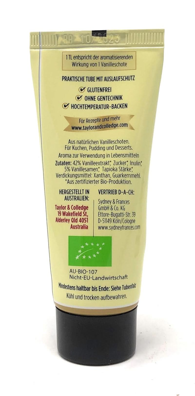 Pasta di vaniglia biologica dal tubo, 50 grammi Aromas Naty Shop