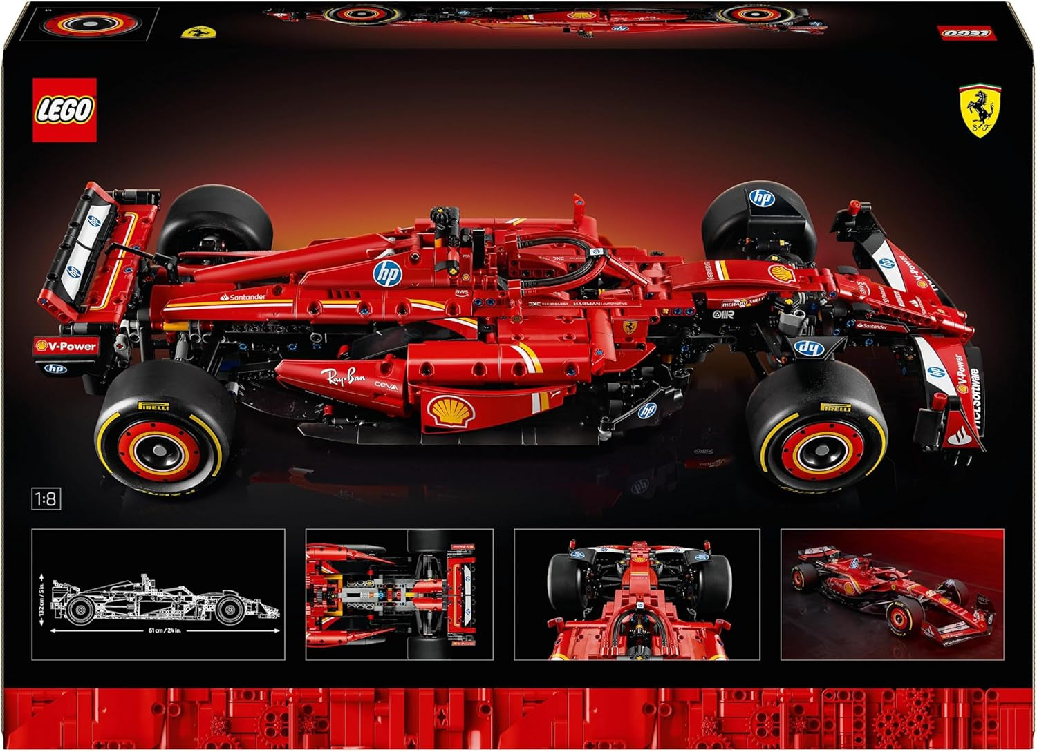LEGO Technic Auto da corsa Ferrari SF-24 F1 - Modellino di auto per adulti - Set da collezione Formula 1 - Motore V6, cambio, sterzo e DRS in scala 1:8 - Regalo per gli appassionati di sport motoristici e auto da corsa 42207 Set di costruzione Beuche den LEGO-Store