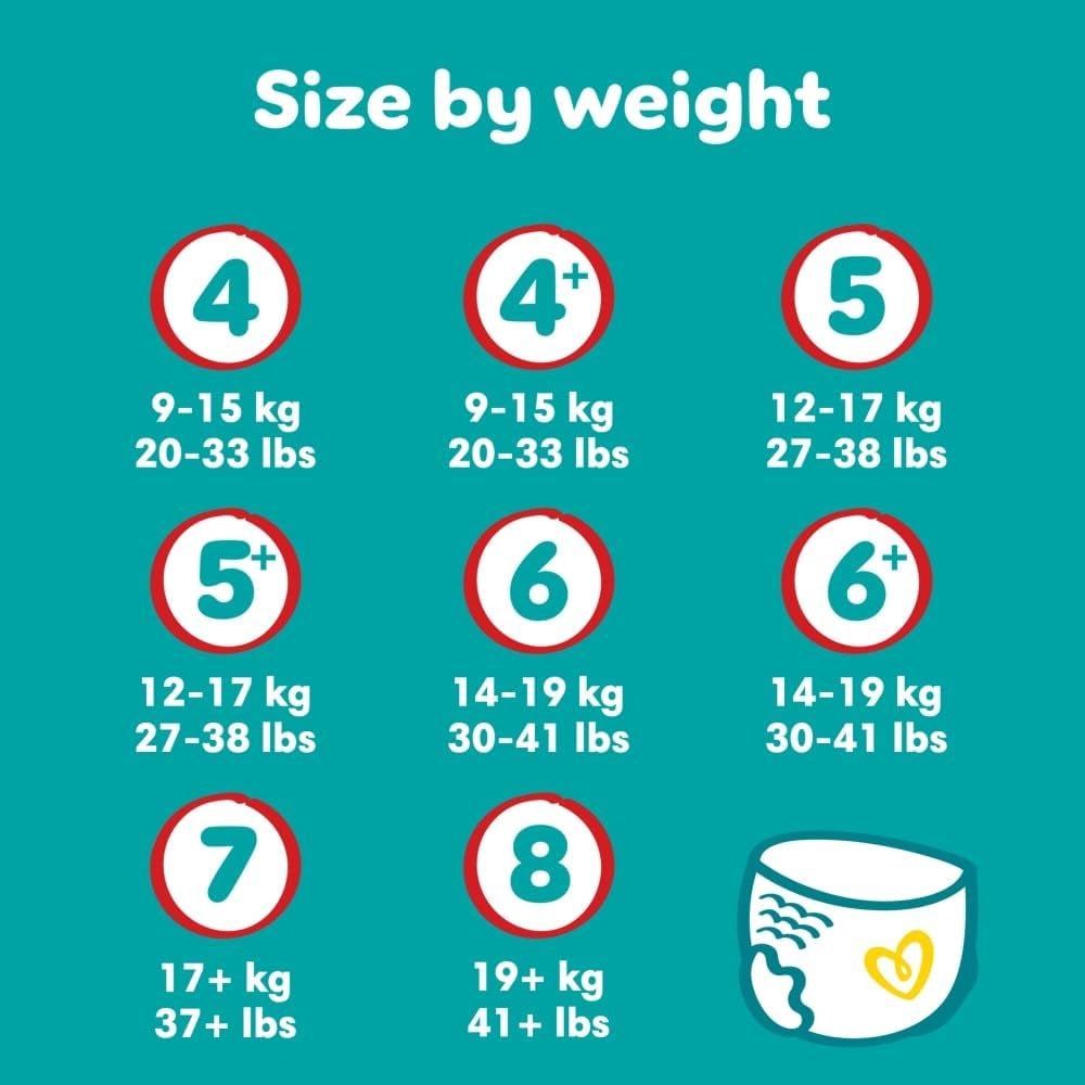Pannolini Pampers Baby-Dry, taglia 8, 22 unità, 19 kg+