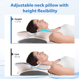 MULISOFT Cuscino in Memory Foam, Comodo Cuscino per la Testa, Cuscino di Supporto per il Collo, Cuscino ergonomico per chi dorme sul fianco (Grigio) Cuscini ortopedici cervicali Naty Shop