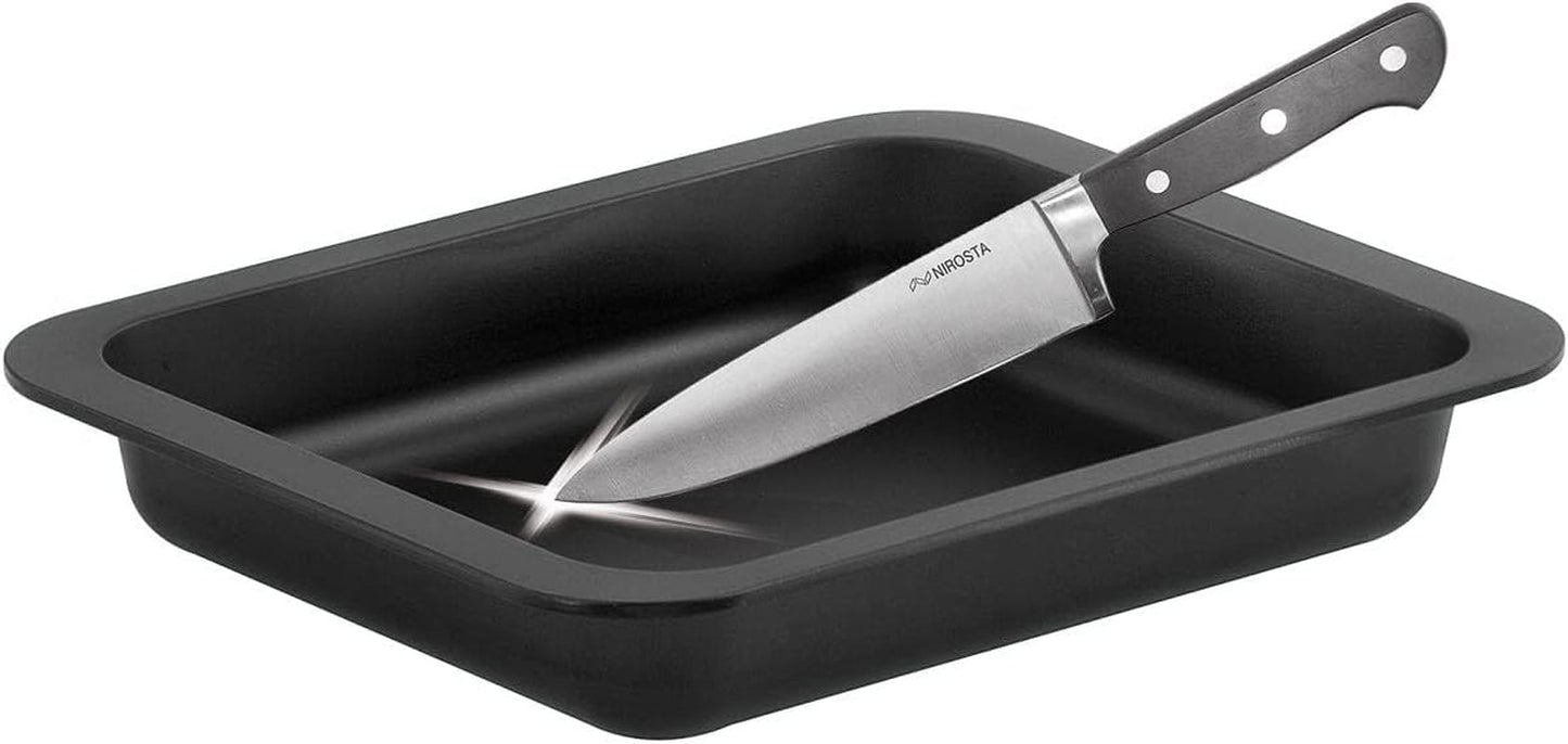 Zenker Ofenbackform (33 X 5 X 25 Cm) SPECIAL COOKING, Rechteckige Auflaufform Mit Enamelle-Versiegelung, Backform Mit Extra Hohem Rand (Farbe: Schwarz), Menge: 1 Stück Stampi e vassoi per cuocere Naty Shop