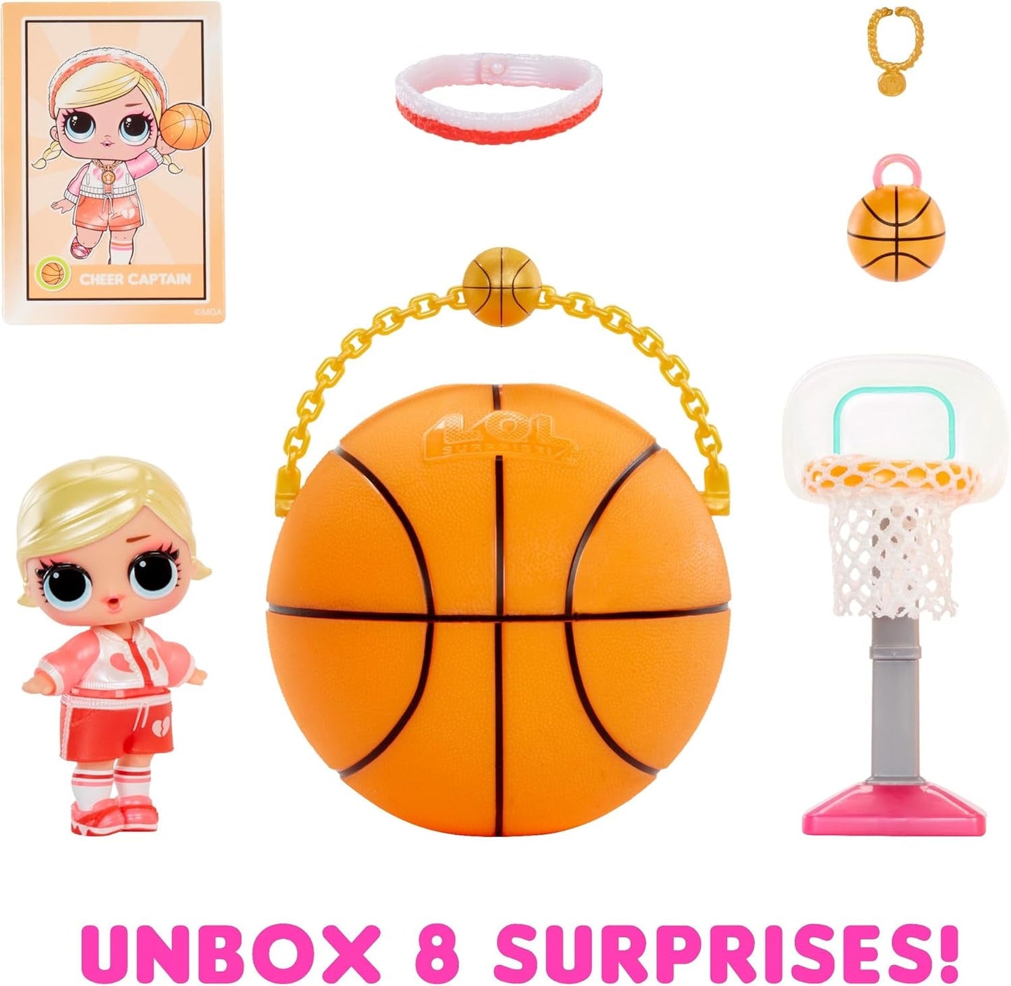 LOL Sorpresa! Collezione All-Star Sports Vault Tots - Include 1 bambola, confezione corazzata, 12 bambole da collezione, 8 accessori unboxing, ideale dai 4 anni in su, Rosa
