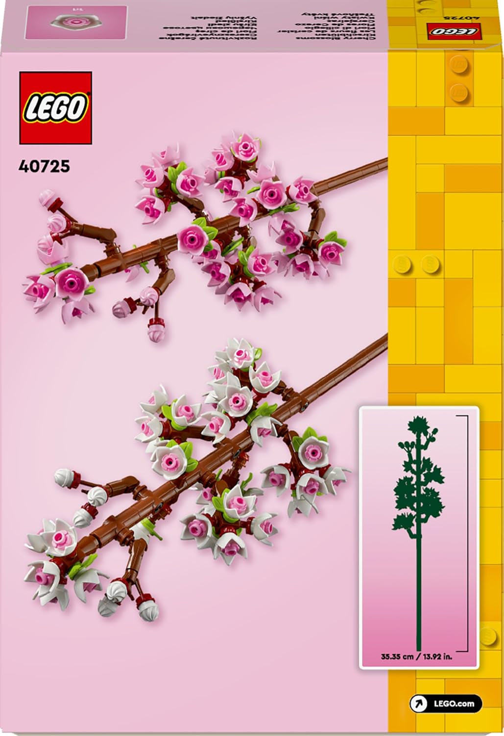 LEGO Botanicals Fiori di ciliegio - Fiori artificiali da costruire - Decorazioni da scrivania per bambini - Bouquet di fiori da esporre - Regalo per donne e uomini a partire da 8 anni - Collezione Botanica 40725 Set di costruzione Besuche den LEGO-Store