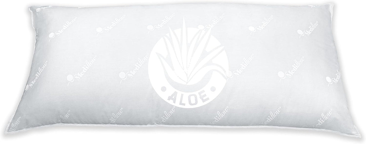 Mediflow 5223 Cuscino ad Acqua con Aloe Vera, Cuscino Ortopedico per Supporto della Colonna Vertebrale Cervicale, 40X80 cm, Bianco, 1 Pezzo (1 Confezione) Naty Shop