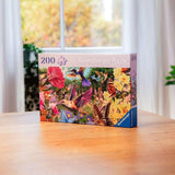 Ravensburger Puzzle 12001369 - Colibrì e farfalle - Puzzle da 200 pezzi per anziani e anziani con pezzi del puzzle più grandi, impugnatura, modello con immagine grande e base del puzzle Puzzle Naty Shop