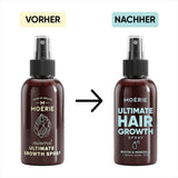 MOÉRIE Spray minerale definitivo per la crescita dei capelli, per capelli più lunghi, spessi e folti - con biotina e caffeina - Prodotti vegani per capelli, senza parabeni, tutti i tipi di capelli, inverte la caduta dei capelli - Fornitura per 2 mesi Cura dei capelli Naty Shop