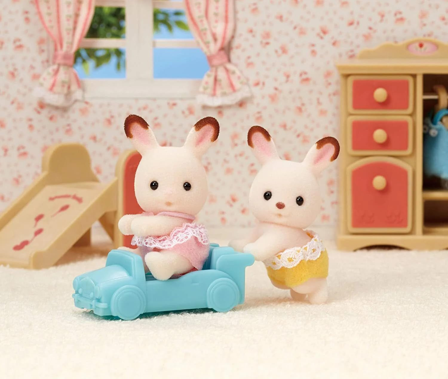 Sylvanian Families L5420 Gemelli Coniglio Cioccolato - Naty Shop Dolls Dollhouse Figures