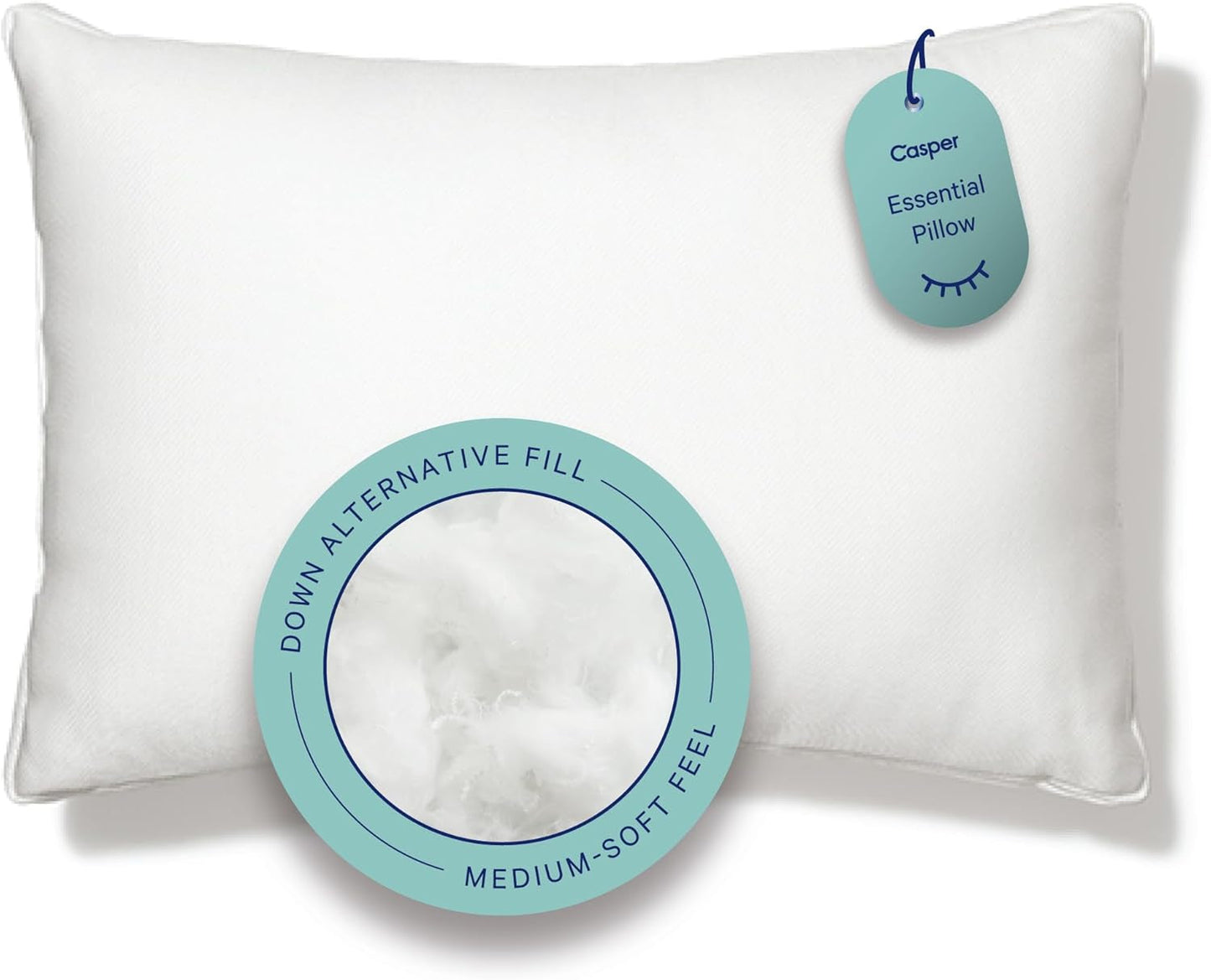 Casper Sleep Cuscino essenziale per dormire, King, Bianco Naty Shop Cuscini standard King White