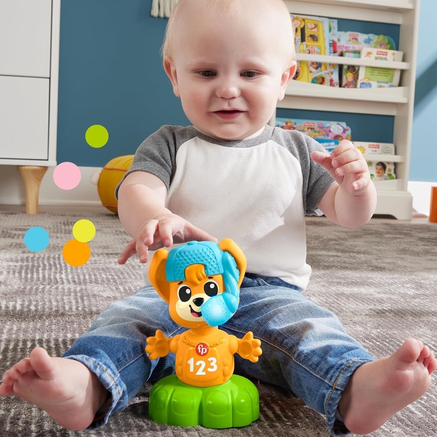 Fisher Price Animal Band Rino la Volpe Impara gli Opposti, Volpe Interattiva per Imparare attraverso il Movimento, Luci Colorate, Canzoni e Suoni, Giocattolo per Bambini, 9+ Mesi, HYL02 Giocattoli per Bambini Naty Shop