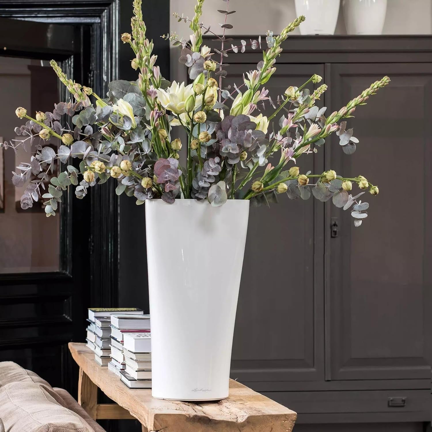 LECHUZA DELTA Premium 30 bianco lucido 15500